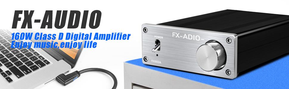 FX Audio FX-1002A Hi-Fi Stereo Amplifier 160 WPC Silver
